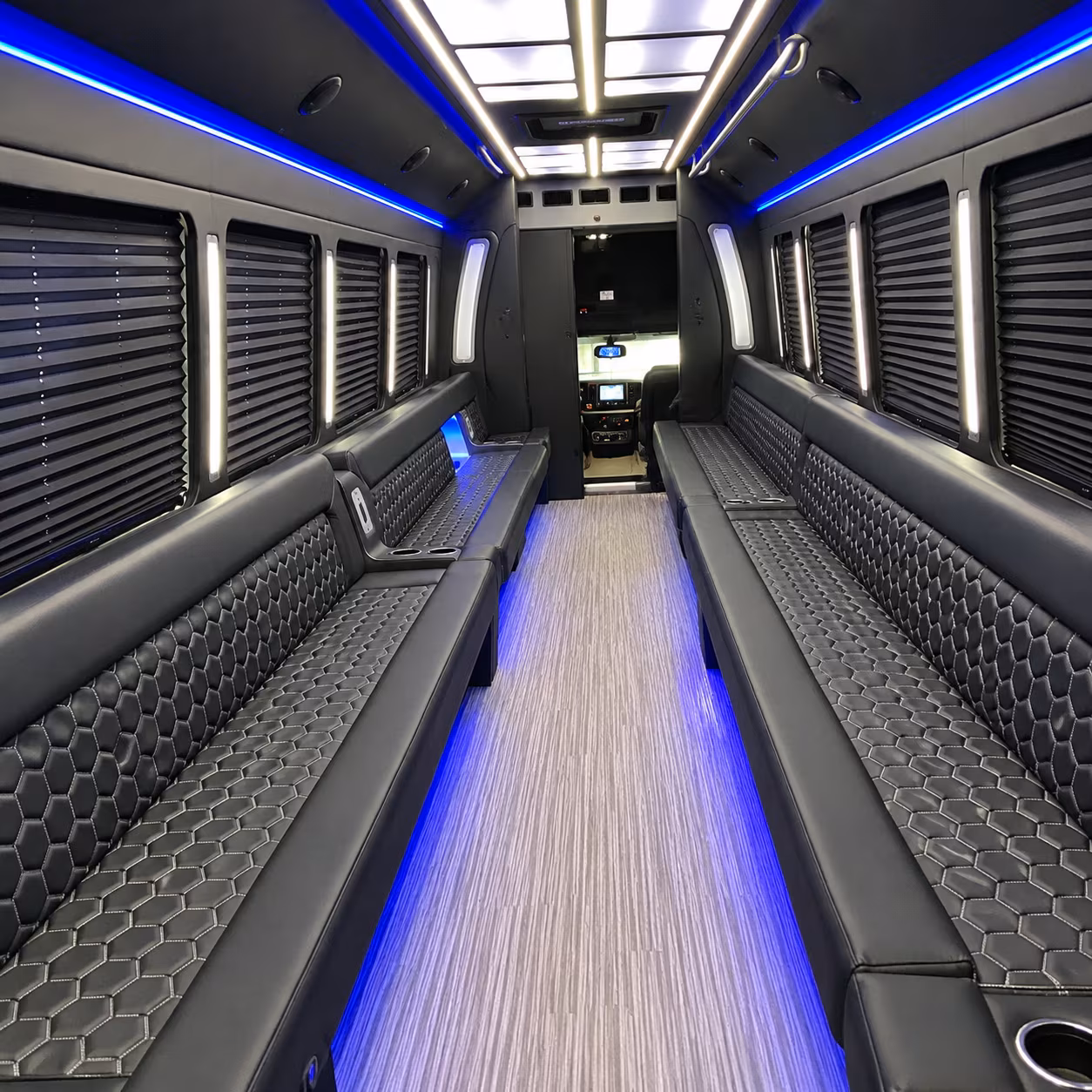 chapel hill party bus rental interior